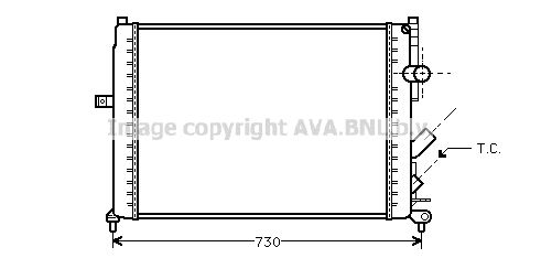 AVA QUALITY COOLING Радиатор, охлаждение двигателя RT2166